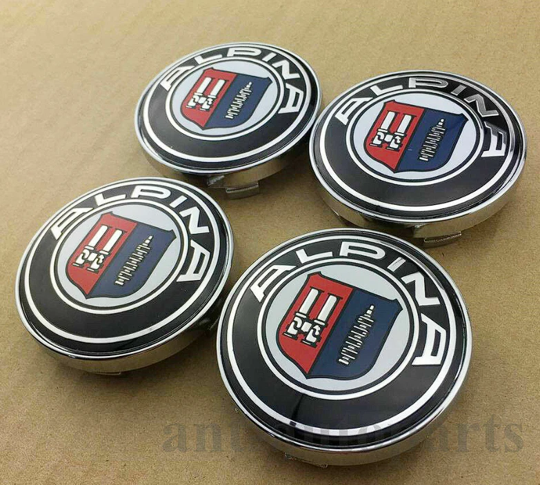 Tapacubos de llanta emblemas 4x60 mm para Alpina BMW azul blanco 60 mm Foto 1 de 1