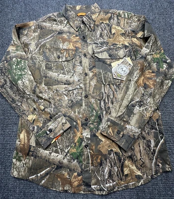 Magellan Outdoors Hunt Gear Shirt Mens Large Camo Realtree Edge Long Sleeve Flex - Image 1 of 4