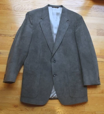 Usado en excelente estado! B. ALTMAN Murray Hill Collection Gris Gamuza Cuero Traje Chaqueta (40 Corto) Foto 1 de 4