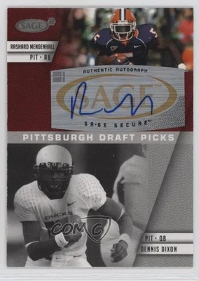 2008 SAGE Squared Auto Rashard Mendenhall Dennis Dixon #A-79A Rookie Auto RC - Image 1 of 2