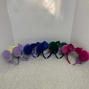 Juego de 6 diadema con lazo con orejas de Minnie difusas Sparkling Member para mujer - Imagen 1 de 6