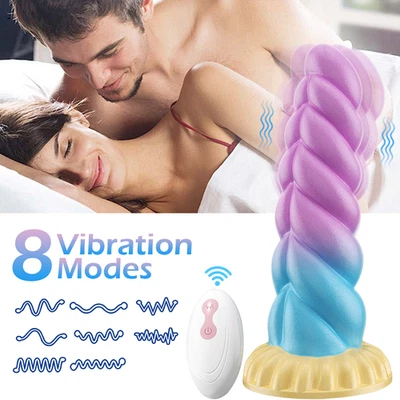 Vibrador masajeador de próstata consolador juguete sexual con nudo anal para hombres mujeres Foto 1 de 4