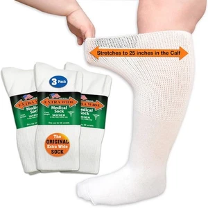 Extra breite medizinische halbhohe Crew (3er Pack), antimikrobiell, groß, weiß  - Bild 1 von 7