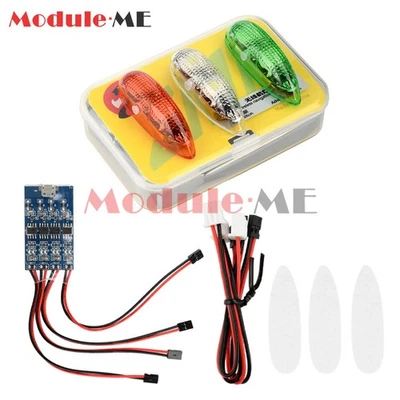 Wireless Navigation Light 1S Rechargeable 4 Modes LED Lights For RC Airplane FPV - Image 1 of 4