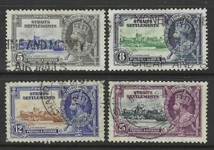 MALAYA STRAITS SETTLEMENTS 1935 KGV SILVER JUBILEE SET SG256-9 CAT £23 GOOD USED - Picture 1 of 1