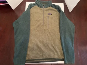 Patagonia Sweater 1/4 Zip Pullover Mens XL Dark Green/Brown - Picture 1 of 7