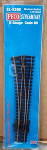 PECO SL-E396 Electrofrog Left Hand medium radius turnout switch Code 80 N Scale - Picture 1 of 3