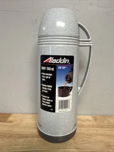 VINTAGE 1994 Aladdin 950 ml Quart Hot And Cold Thermos Vacuum Bottle POP-TOP NEW - Picture 1 of 6