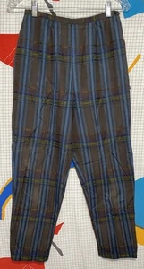 Vintage 50s Plaid Pants Side Zip 26 Trousers Tartan Stockton Dallas Rockabilly - Picture 1 of 14