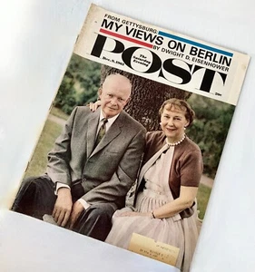 Saturday Evening Post Dec 9 1961 Eisenhower JFK Berlin Wall Mid Century Ads - Picture 1 of 12