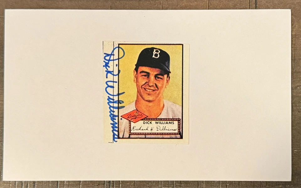 DICK WILLIAMS SIGNED 3"X5" INDEX CARD BROOKLYN DODGERS AUTOGRAPH D 2011 - Image 1 of 1