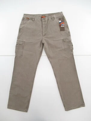 Etiqueta jeans de teflon masculina JEEP bege ao ar livre alto desempenho tamanho 40x32 #D137 nova com etiquetas - Imagem 1 de 4