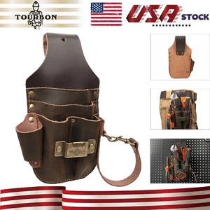 Funda de herramientas de cuero Tourbon cinta eléctrica tanga alicates bolsa 5 en 1 soporte para cinturón - Imagen 1 de 24