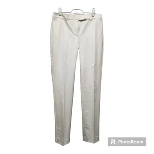 Talbots High Waist Slim Cream Stretch Flat Front Dress Pants Size 4 Trousers - Picture 1 of 21