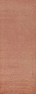 Light Rust Wool Hand-knotted Vegetable Dye Gabbeh Hallway Runner Rug 3x10 Carpet - Picture 1 of 15