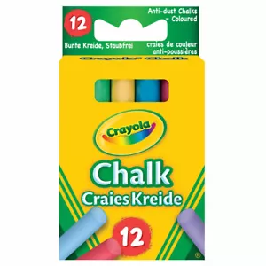 Gessetti Colorati Assortiti Antipolvere Crayola (Confezione Da 12) - Foto 1 di 2