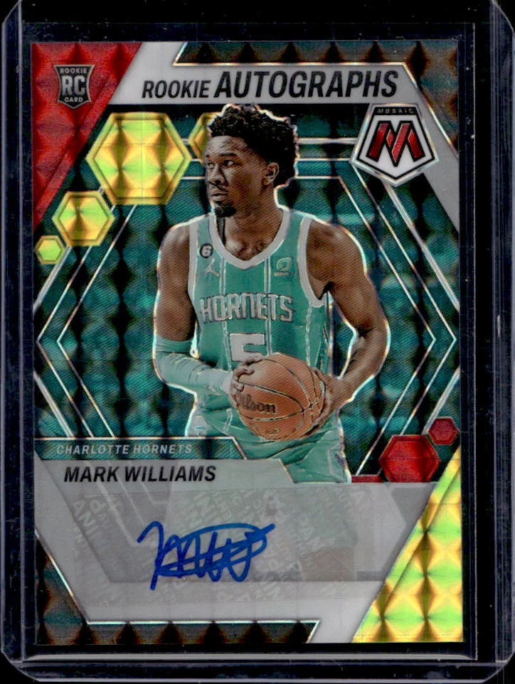 2022-23 Mosaic Mark Williams Red & Yellow Choice Prizm Rookie Auto RC #RA-WIL
