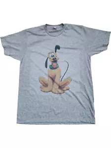 Mens Pluto disney character T-shirt soft style vintage color Grey - Picture 1 of 1
