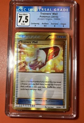 Pokemon Ancient Origins Trainers' Mail Gold Misaligned Texture Error Misprint - Image 1 of 3