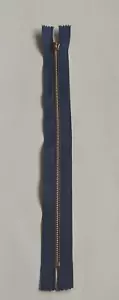 LOUIS VUITTON Reißverschluss Blau Gold Zähne 14 Zoll Neu - Bild 1 von 10