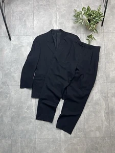 Vintage Yves Saint Laurent Black Mens Suit Blazer Pants Size 54R YSL - Picture 1 of 24