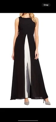 ADRIANNA PAPELL JUMP SUIT/SIZE 10/INSEAM 29'/RETAIL$169/NEW WITH TAG/BLACK - Image 1 of 2