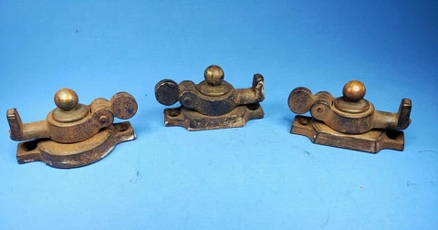 Window Sash Lock Latch Cast Iron Brass Dated 1875 Part No Keepers lot 3 Antique Cover