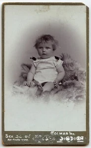 Lot 7 portraits studio CDV enfants - photos anciennes 19e s. - Picture 1 of 13