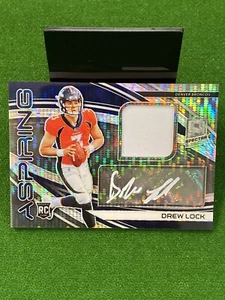 2019 DREW LOCK Spectra Rookie RC 🔥 Auto Jersey Patch RPA /10 🔥 Denver Broncos - Picture 1 of 3