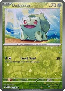 Bulbasaur - 001/165 (Cosmos Holo) (esclusiva Costco) - Pokemon TCG - NM - Foto 1 di 1