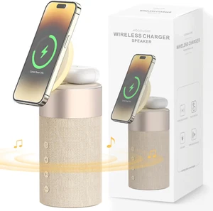 COLSUR Bluetooth Speaker, Magnetic Wireless Charger, Bluetooth Speakers with Nig - Picture 1 of 12