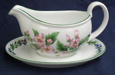 Royal Worcester WORCESTER HERBS gravy boat & stand