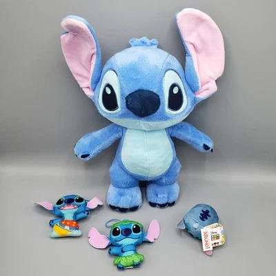 Lot of 4 Stitch Plush Disney Baby 15" Just Play Tsum Mini McDonalds Surfer Hula - Image 1 of 4