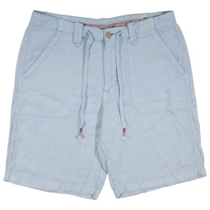 Lucky Brand Shorts Mens 33 Light Blue Linen Drawstring Chino 10" Inseam Beach - Picture 1 of 10