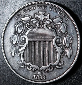 1868 SHIELD NICKEL - BETTER GRADE! - Picture 1 of 2