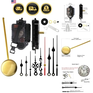 Pendulum Clock Movement Silent Battery Operated Wall Mount 13pcs - Picture 1 of 10