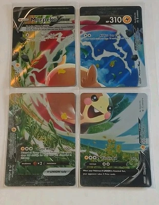Morpeko V-Union [Set of 4] SWSH215 / 216 / 217 / 218 Black Star Promo  - Image 1 of 2