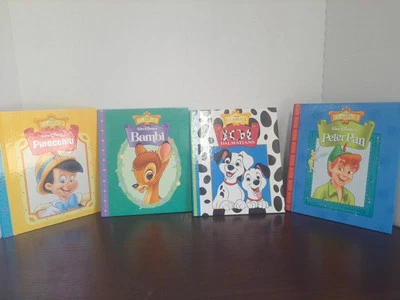 Set Of 4 Disney Classics Pinocchio, Bambi, 101 Dalmations, Peter Pan... Foto 1 de 4