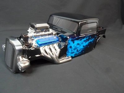 CUSTOM PAINTED 1/8 RC TRUCK BODY TRAXXAS E-REVO 3.3 2.0 SUMMIT RAT ROD 3410-00 - Image 1 of 4