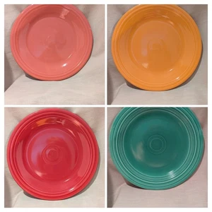 Homer Laughlin Fiesta Fiestaware 10.5” Dinner Plates Dishes Mixed Colors Set/4 - Picture 1 of 9