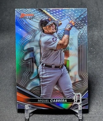 Miguel Cabrera Chrome Refractor 2022 Bowman's Best Card #42 Detroit Tigers Foto 1 de 2