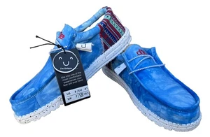 Zapatos sin cordones Hey Dude Wally Funk para hombre color agua salada tie dye talla 8 - Imagen 1 de 4