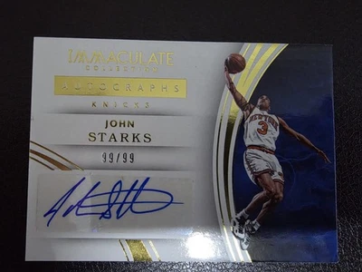 John Starks 2015-16 Panini Immaculate Collection Autographs #34 99/99 - Image 1 of 2