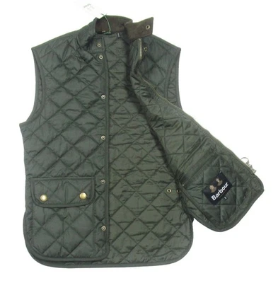 Chaleco acolchado Barbour Lowerdale verde oscuro con cremallera completa para hombre delgado grande nuevo con etiquetas Foto 1 de 4