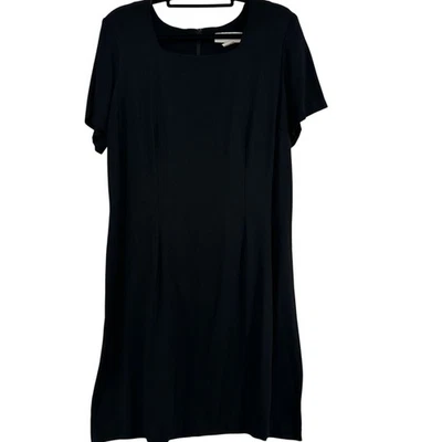 Vestido negro vintage Betsy's Things talla 16 clásico básico minimalista simple años 90 Foto 1 de 4