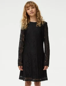 Marks & Spencer Girls Black A line Knee length Dress - M&S - Picture 1 of 12