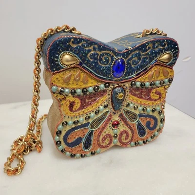 Bandolera vintage Y2k Mary Frances caja mariposa papel maché Foto 1 de 4