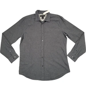 The Men's Store Cotton Classic Fit Button Down Shirt Heather Grey Medium - Picture 1 of 7