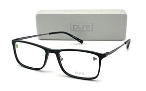 PURE P2008 001 Black / Demo Lenses  57mm Eyeglasses - Picture 1 of 4