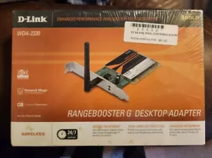 D-Link Rangebooster G Wireless PCI Adapter 108Mbps 2.4GHz 802.11b/g WDA-2320 - Picture 1 of 2